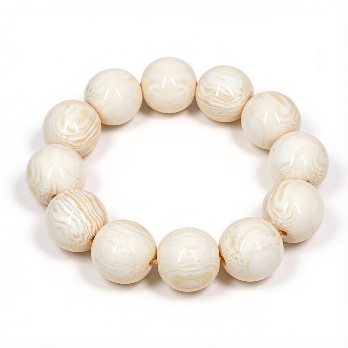 BEADORO Ivory 20 mm resin bracelet