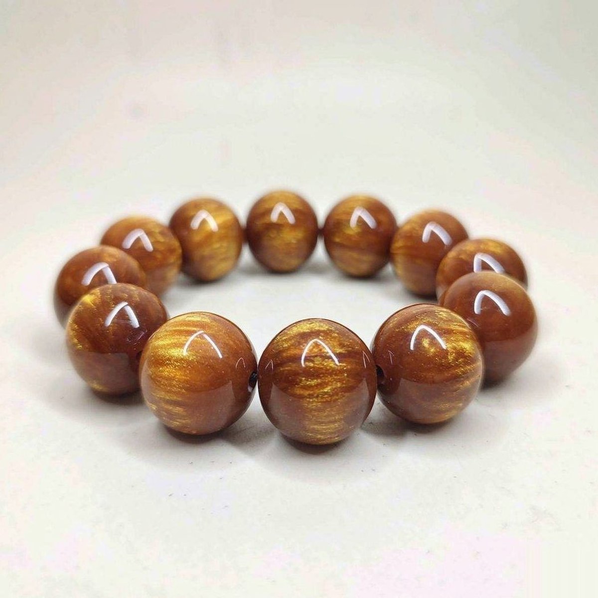 BEADORO Sunstone 20 mm resin bracelet